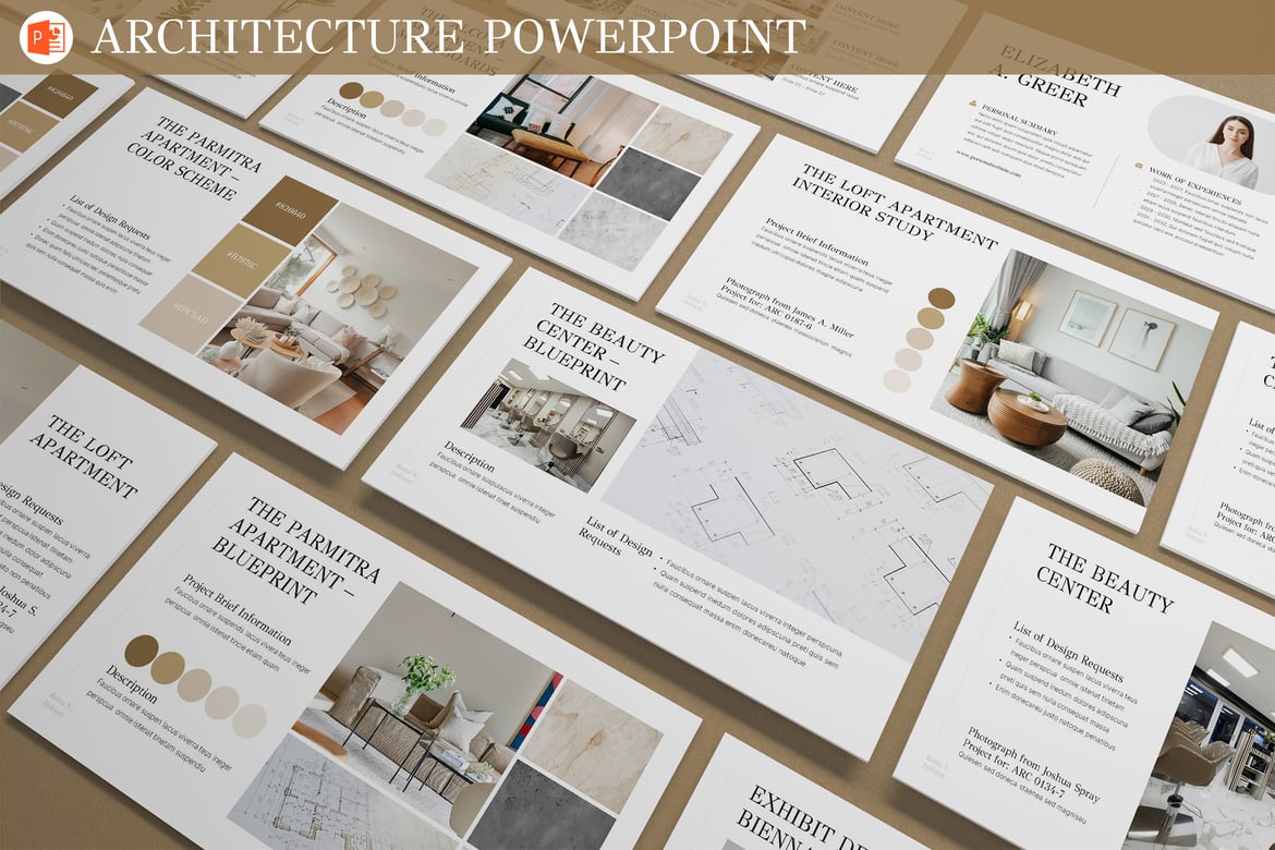 Template Presentasi Portfolio Arsitektur yang Elegan dan Minimalis