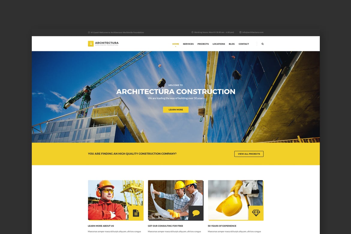 Template Website Arsitektur - Solusi Desain Konstruksi Modern