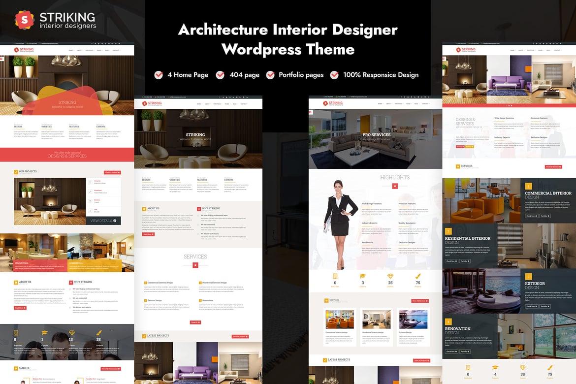 Tema WordPress Desain Interior yang Menawan