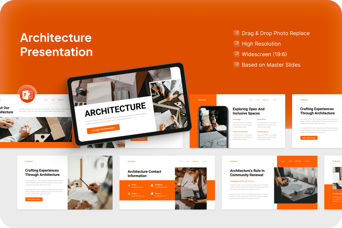 Template Presentasi Arsitektur Profesional