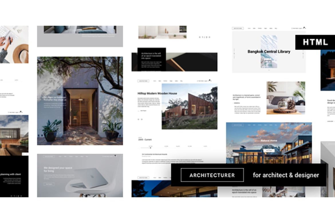 Template Website Arsitektur dan Desain Interior yang Menawan
