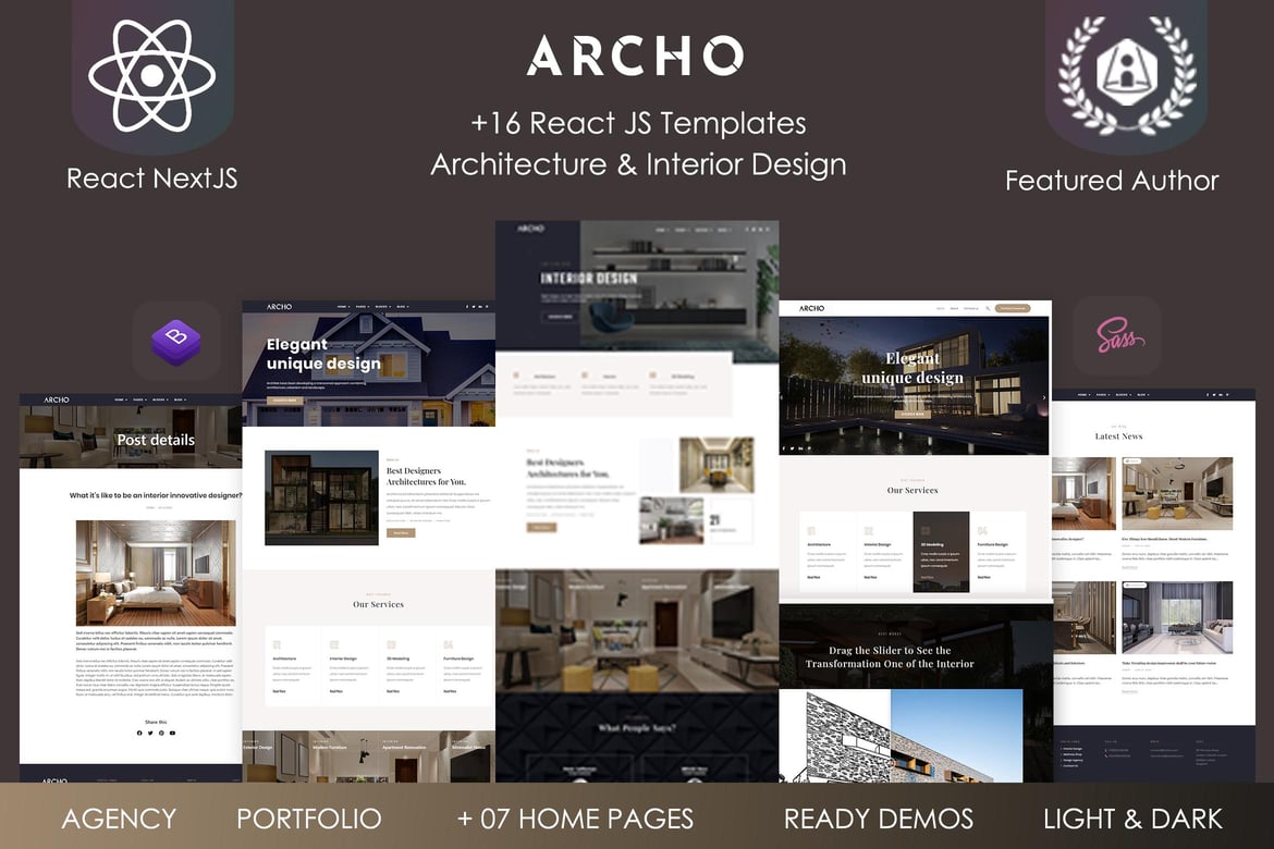 Archo - Template Website Arsitektur & Interior Berbasis React