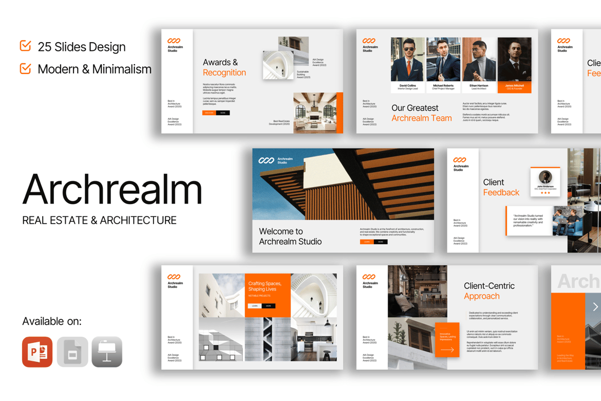 Template Presentasi Powerpoint Bisnis Real Estat Archrealm