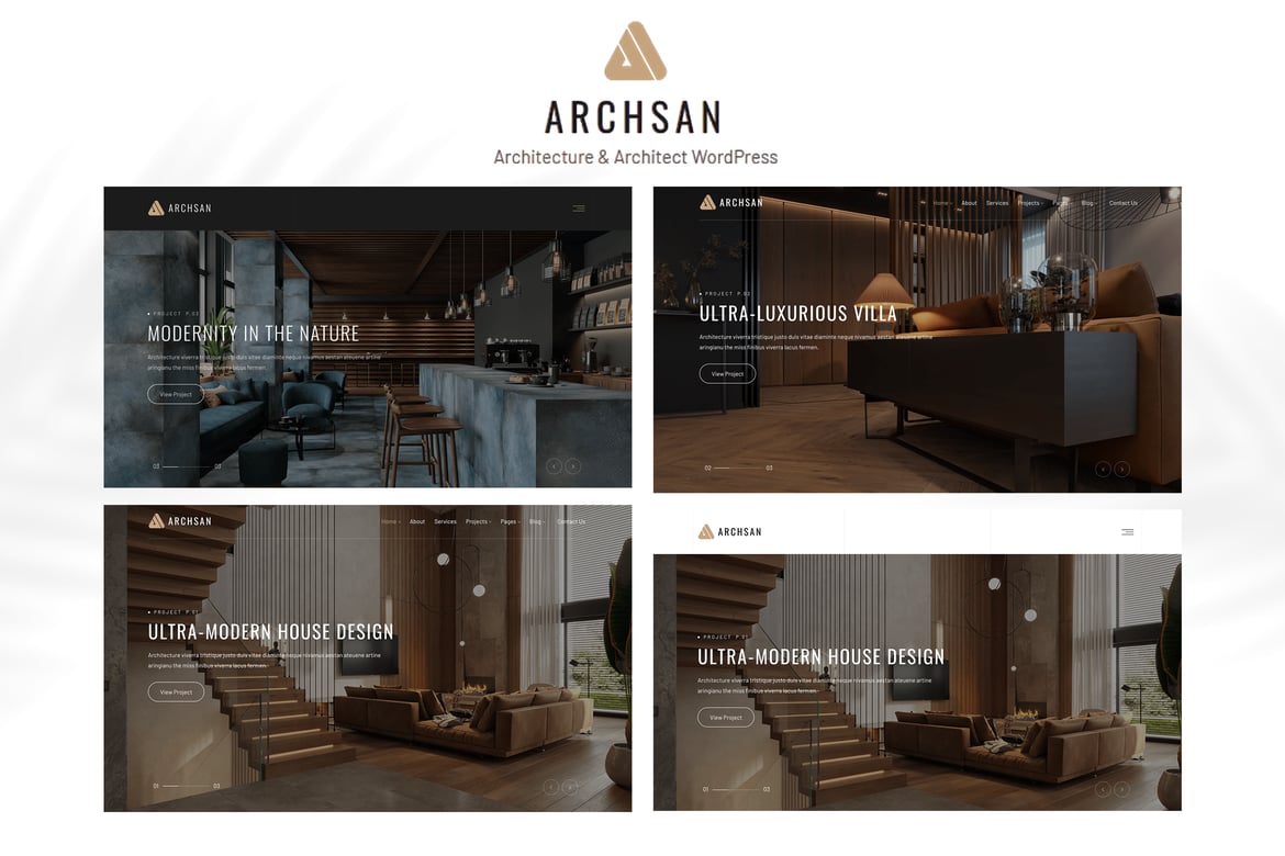 ArchSan - Tema WordPress untuk Arsitektur dan Desain Modern