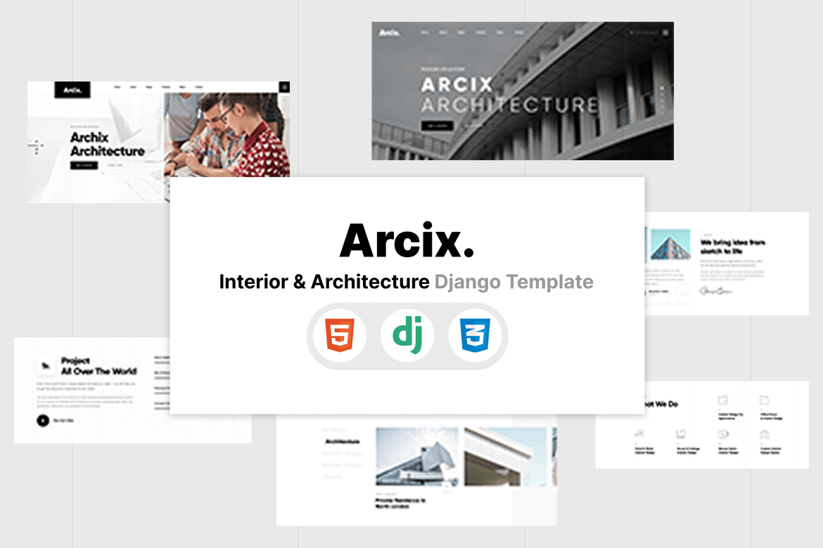 Arcix - Template Website Django Modern untuk Arsitektur dan Industri