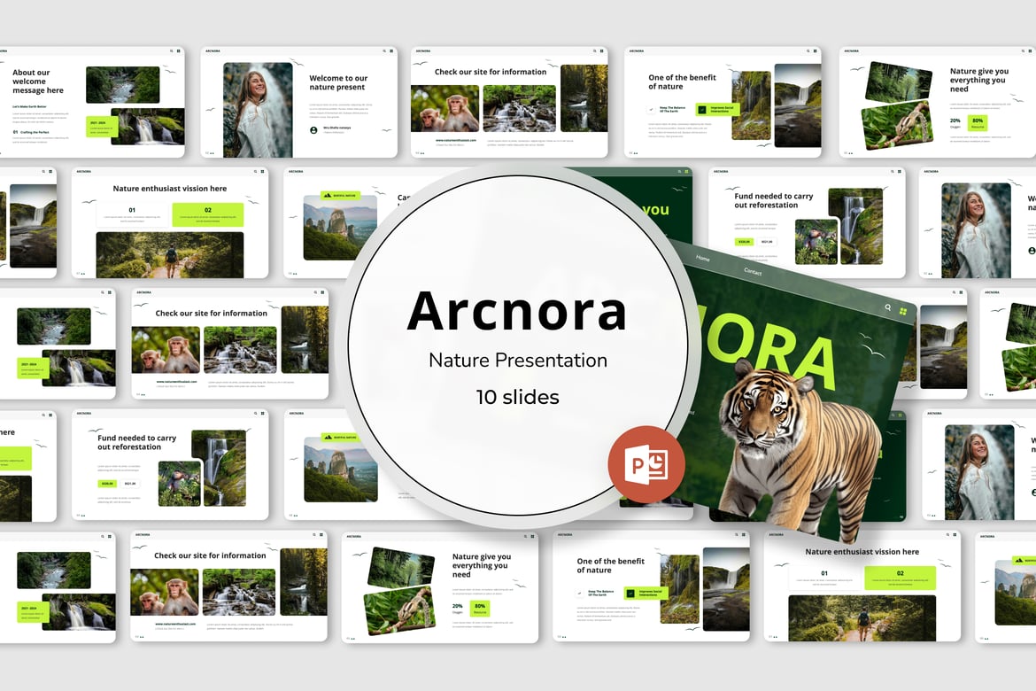 Arcnora - Template PowerPoint Alam yang Memukau