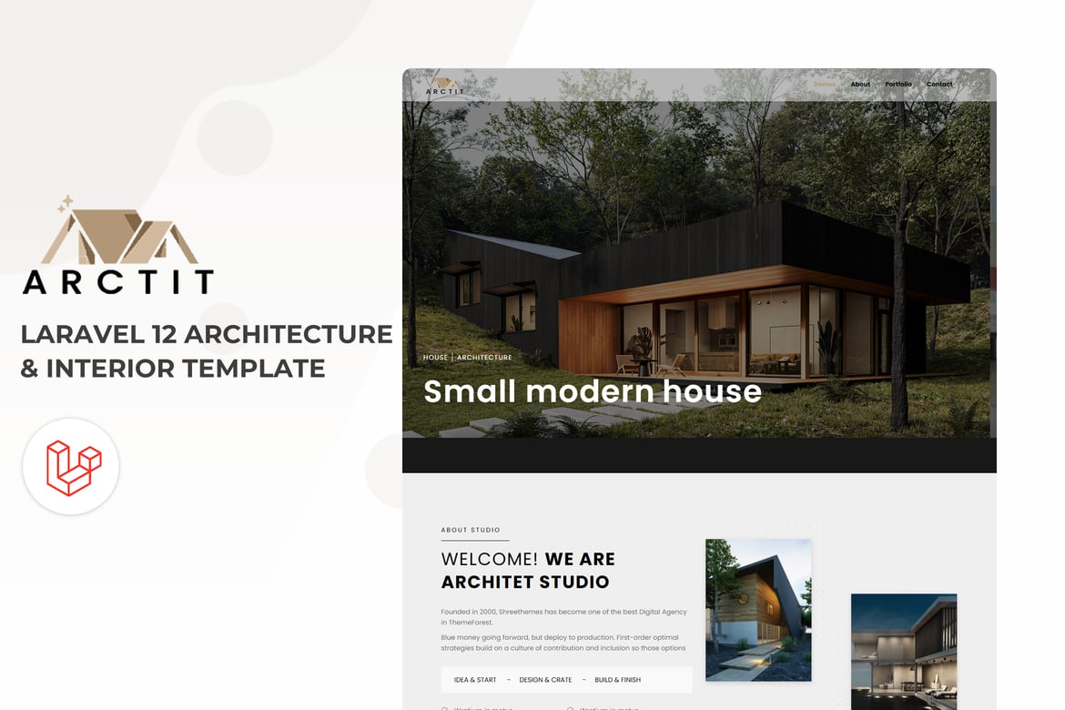 Arctit - Template Website Arsitektur dan Interior Laravel 12 yang Modern
