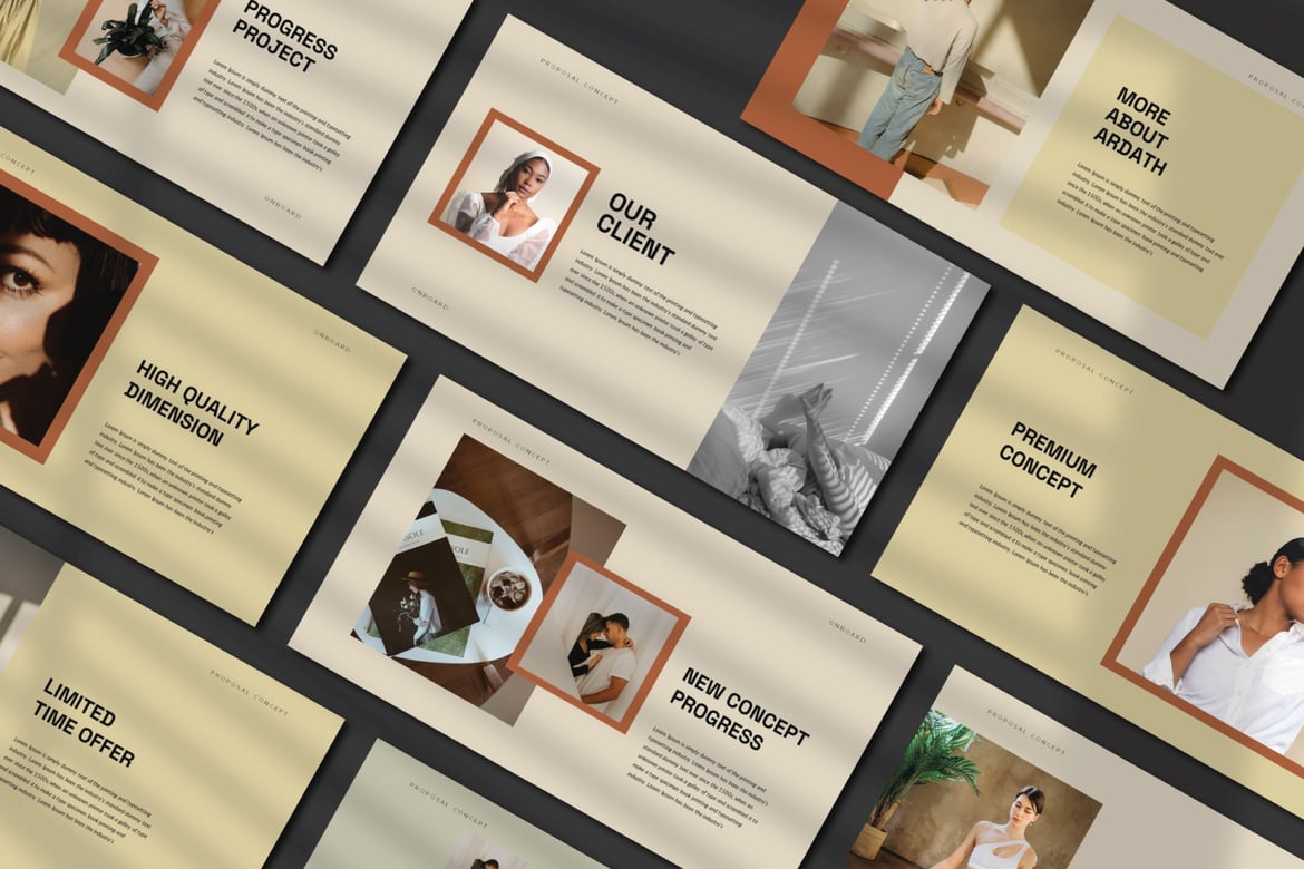 Template PowerPoint Ardath yang Elegan dan Profesional