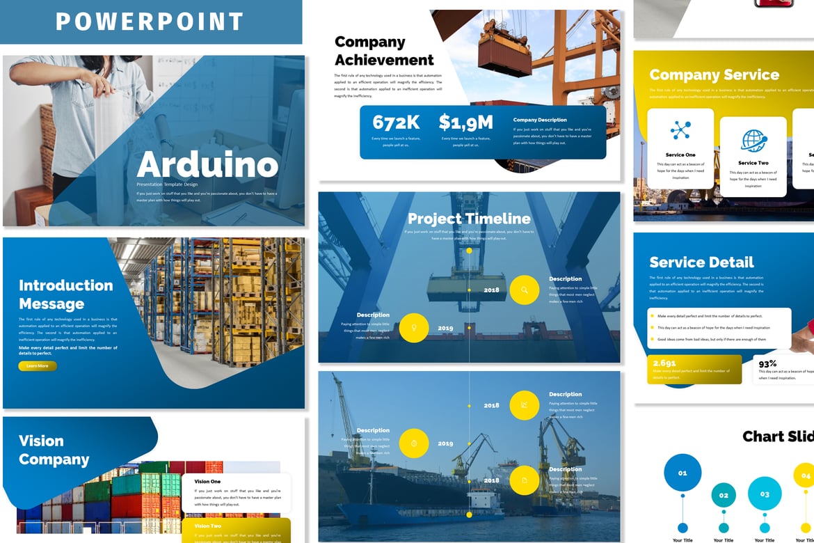 Template Powerpoint Profesional - Chloria untuk Presentasi Bisnis Anda