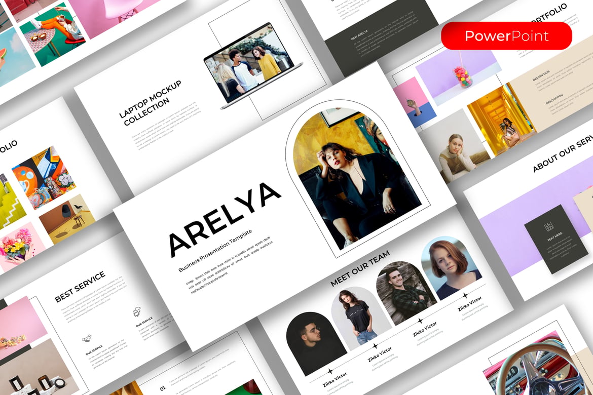 Arelya – Template Presentasi PowerPoint Bisnis yang Menarik