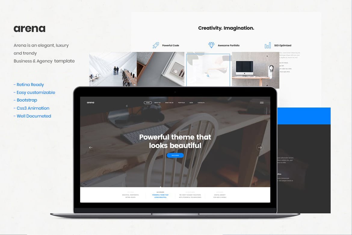 Arena - Template Website Bisnis & Agensi yang Elegan dan Modern