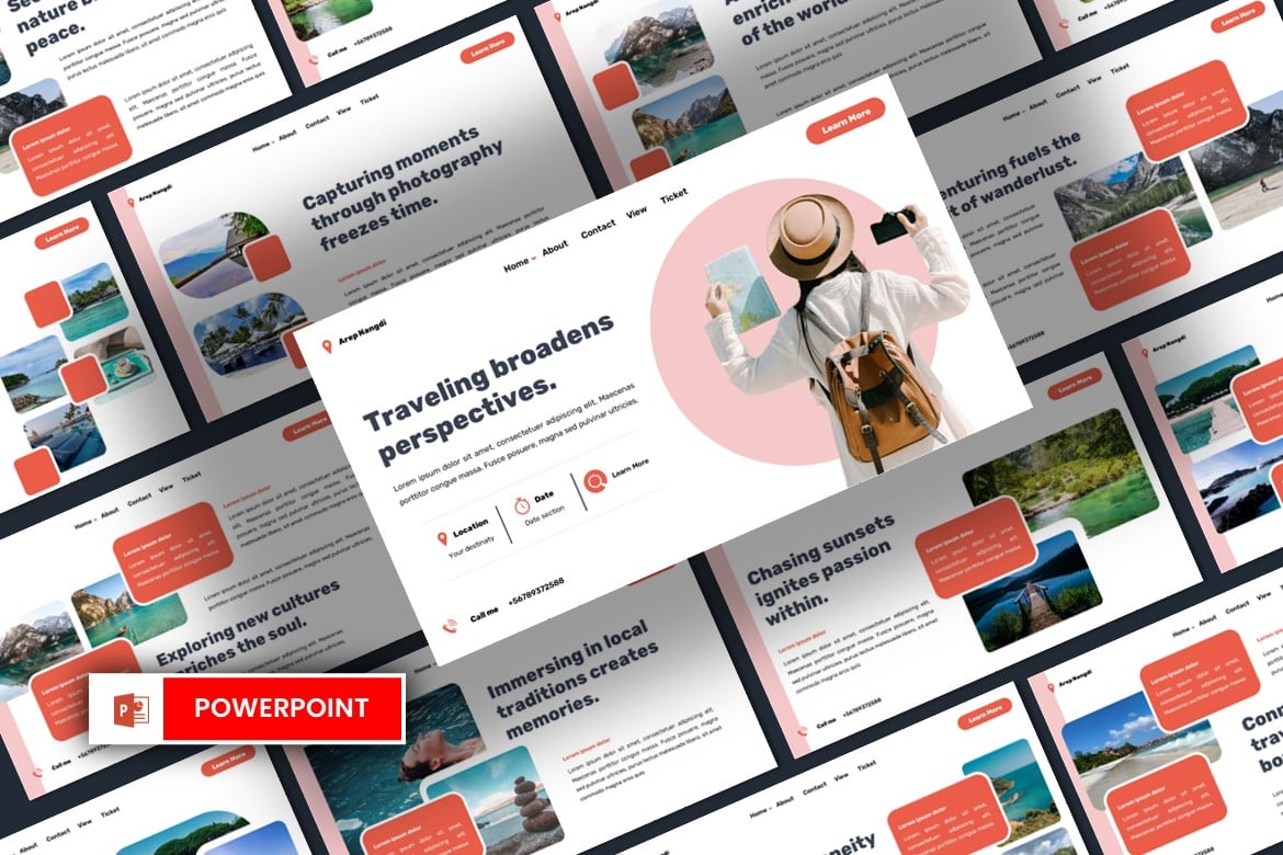 Arepnangdi - Template Powerpoint Perjalanan dan Pariwisata yang Modern