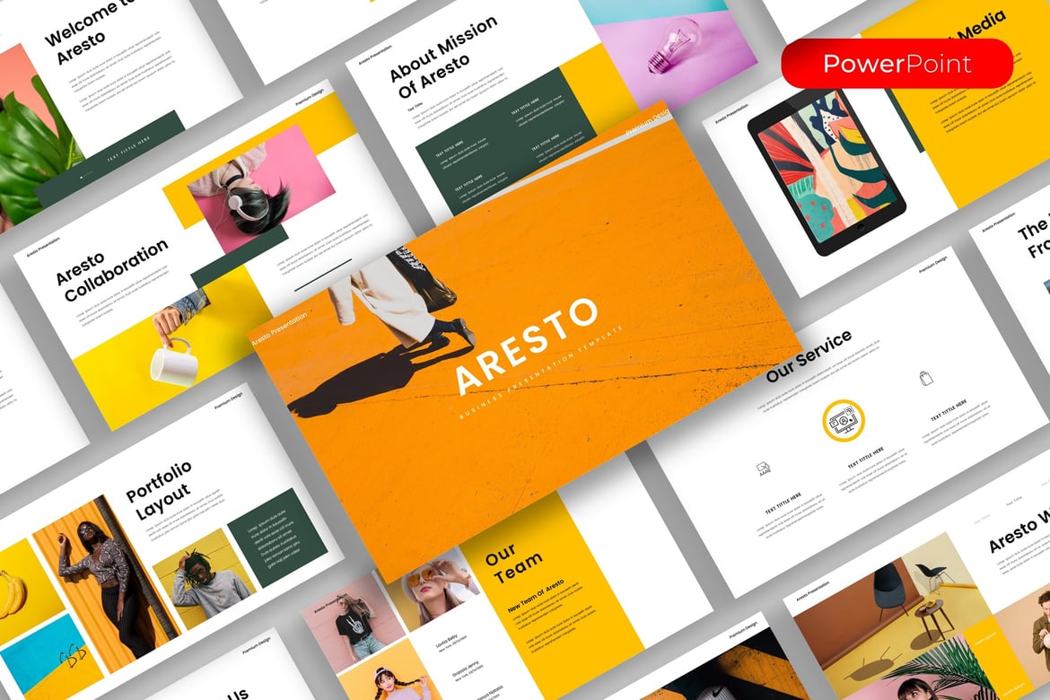 Template PowerPoint Aresto - Solusi Presentasi Bisnis Terbaik