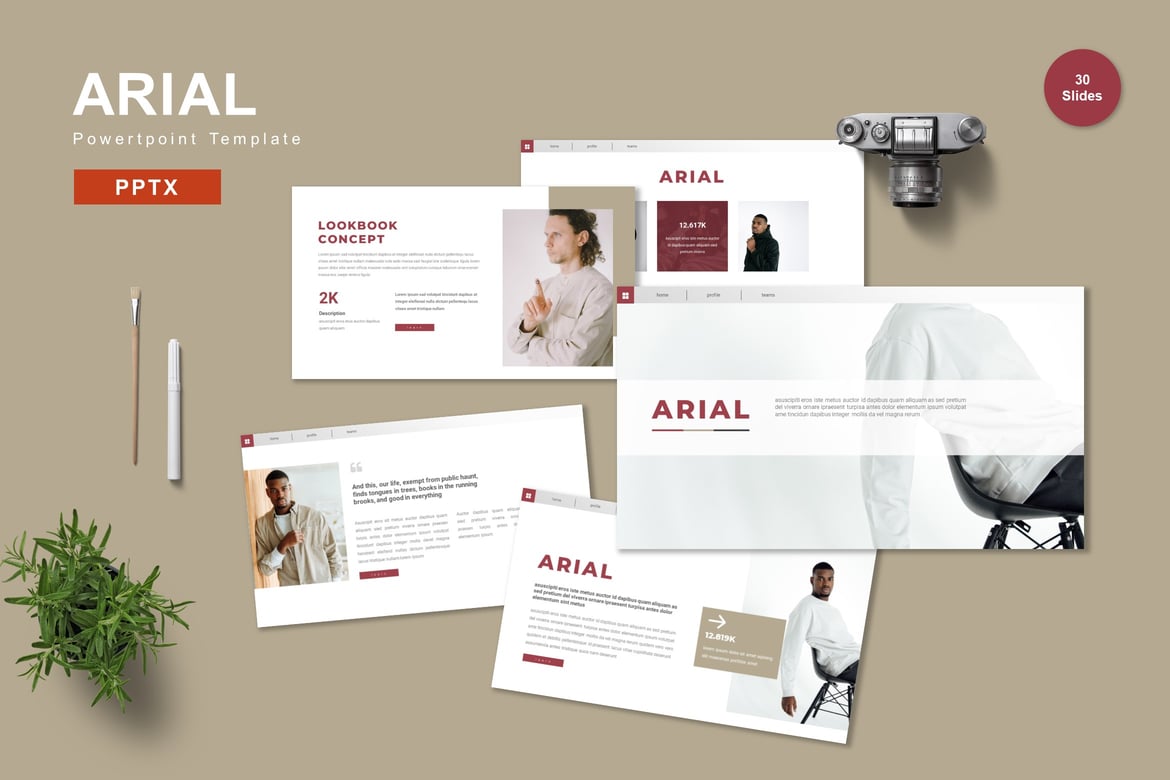 Template PowerPoint Arial - Solusi Presentasi Profesional Anda