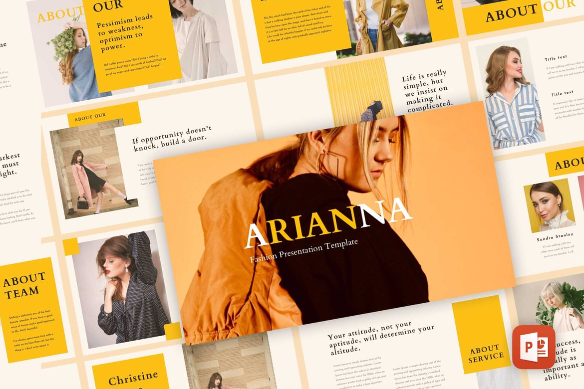 Arianna - Template Presentasi Fashion yang Stylish