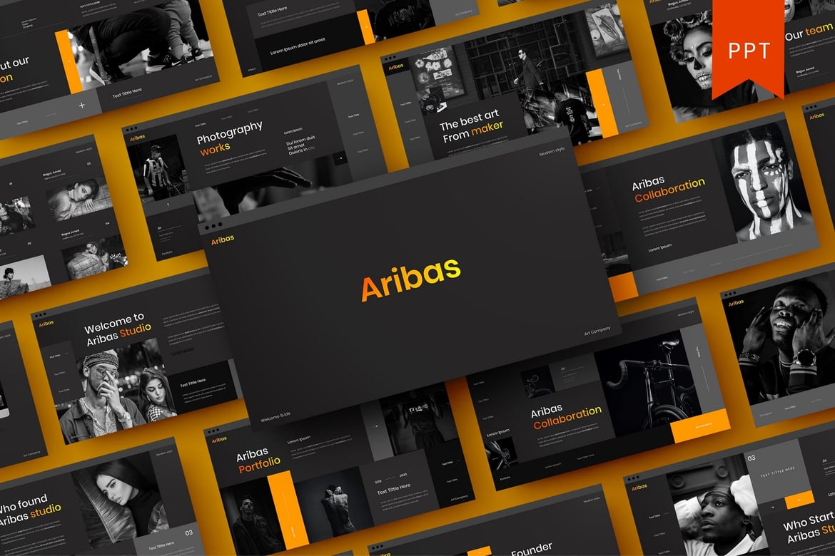 Template PowerPoint Aribas - Solusi Presentasi Bisnis yang Menarik