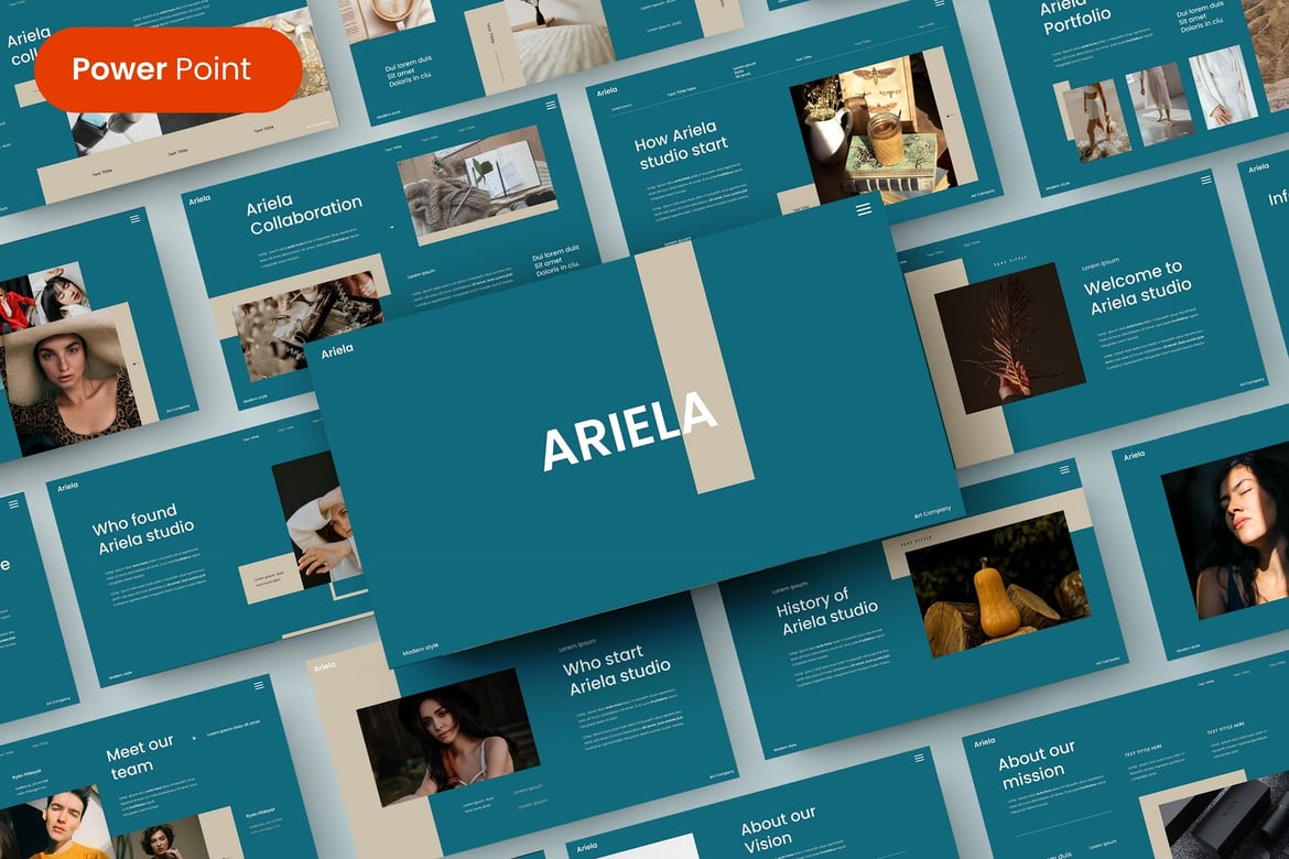 Ariela – Template Presentasi PowerPoint untuk Bisnis yang Menarik