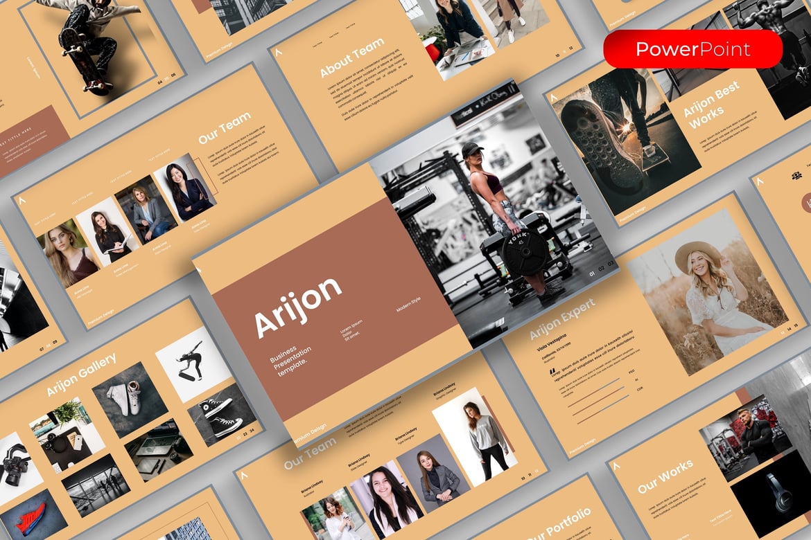 Template PowerPoint Arijon yang Profesional dan Menarik