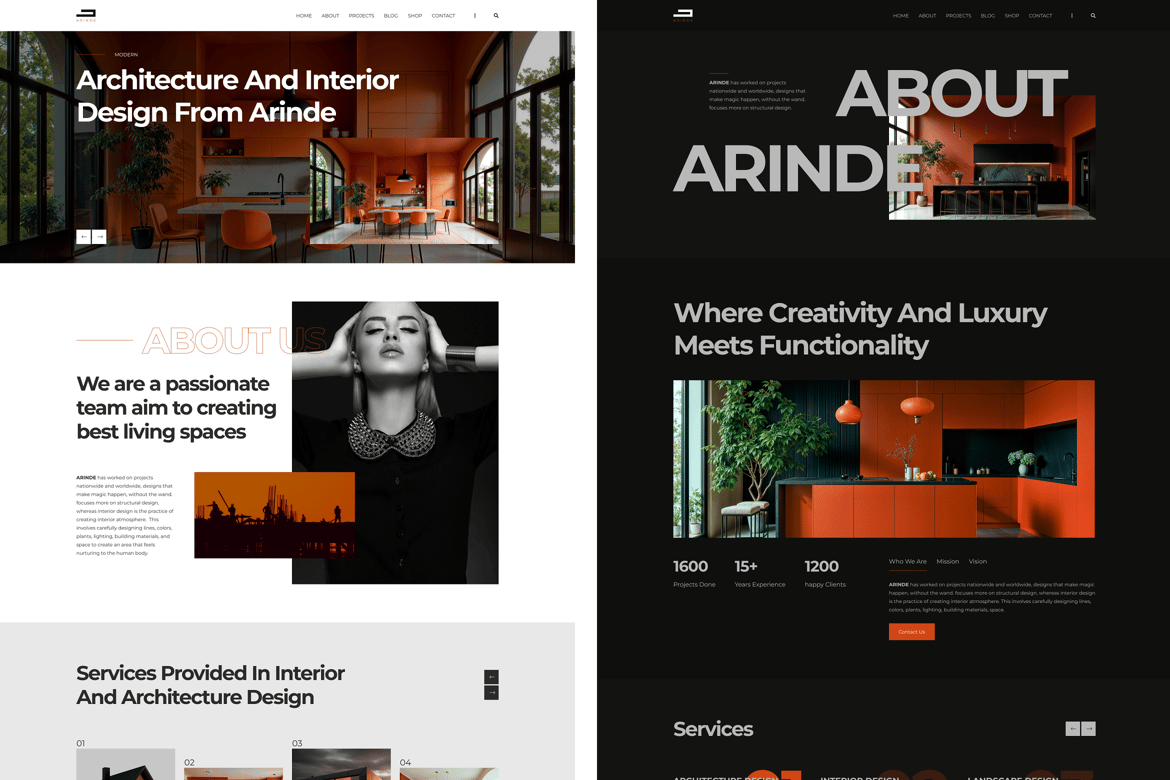 Arinde - Template Website Arsitektur & Interior yang Menarik