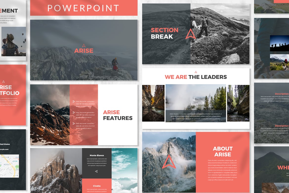 Arise - Template Powerpoint Bisnis yang Menarik