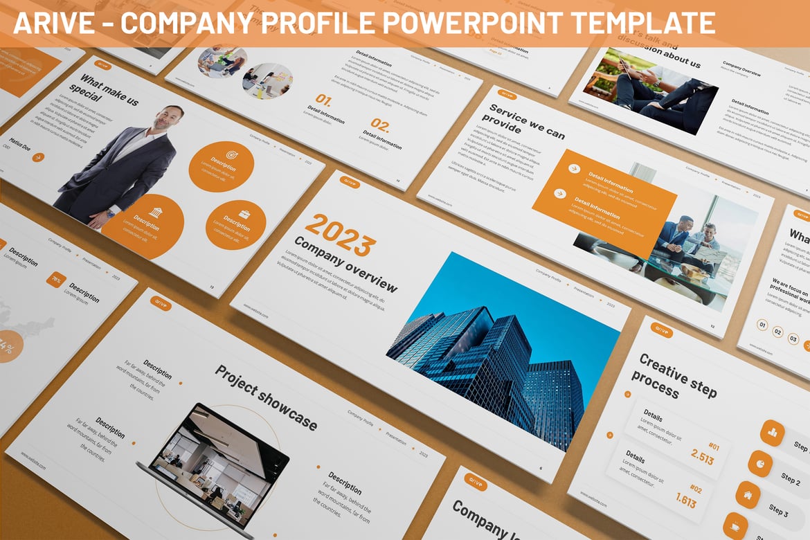 Arive - Template Presentasi Profil Perusahaan Profesional