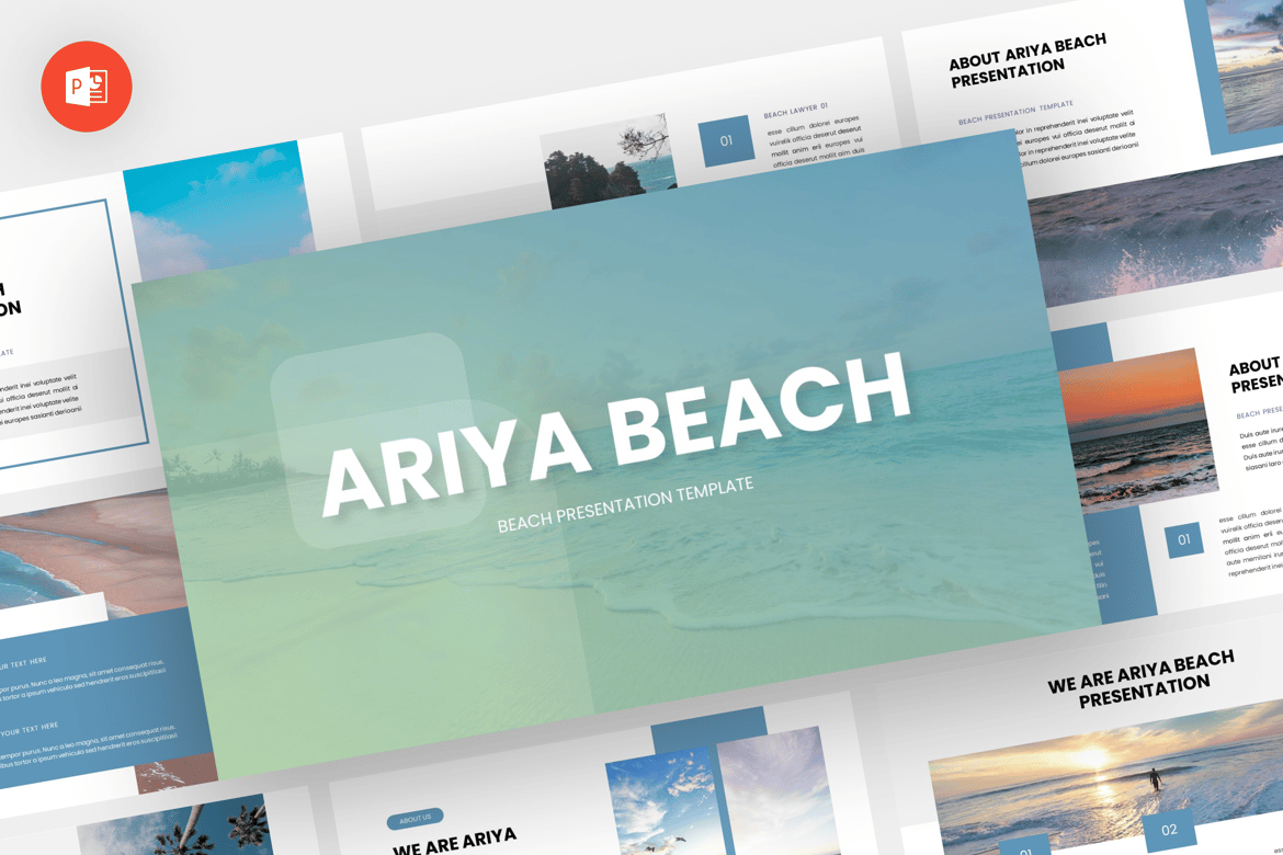 Ariya - Template Powerpoint Pantai yang Menawan