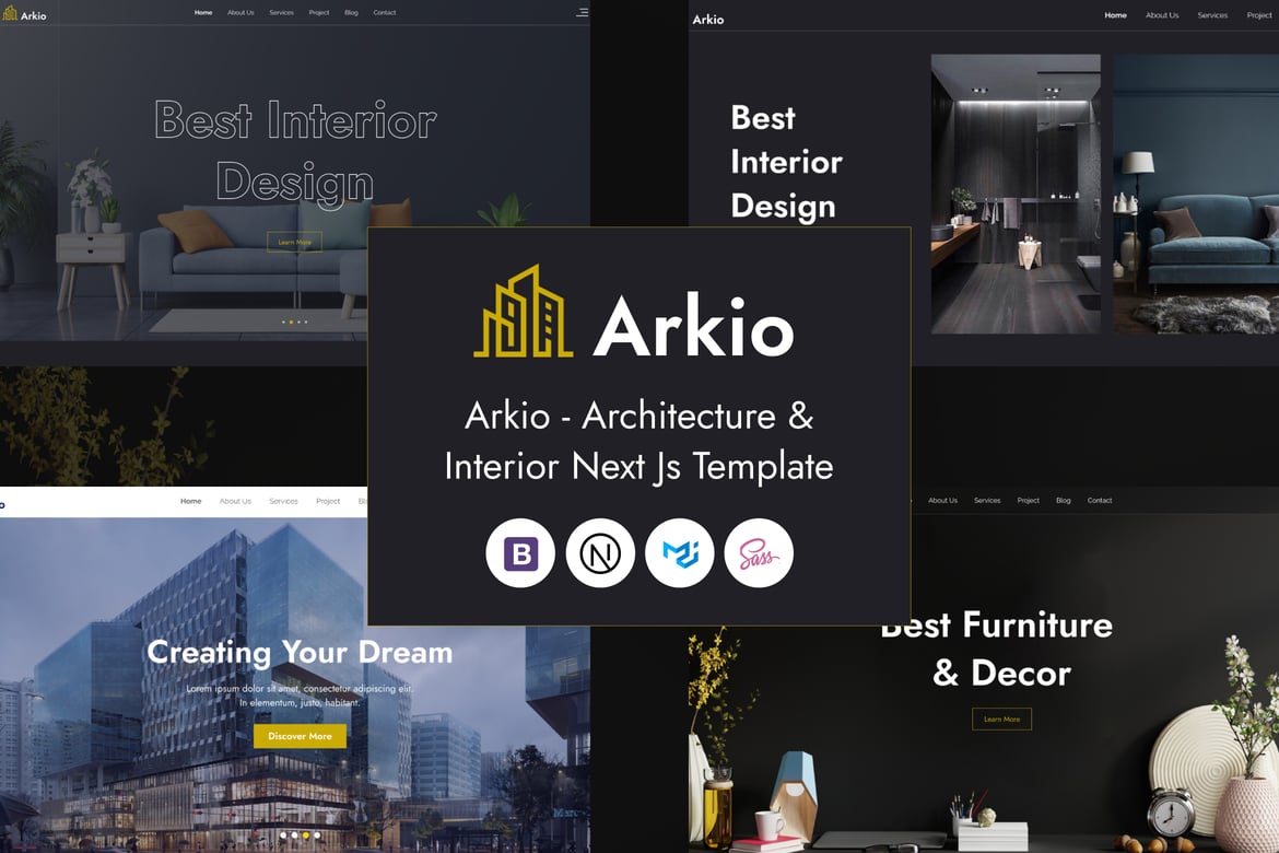 Arkio - Template Website Arsitektur & Interior yang Modern