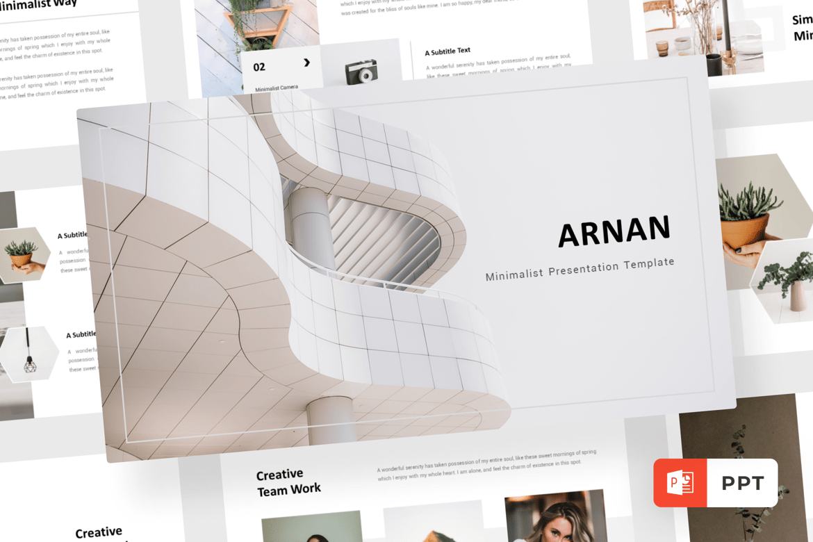 Arnan - Template Powerpoint Minimalis yang Elegan