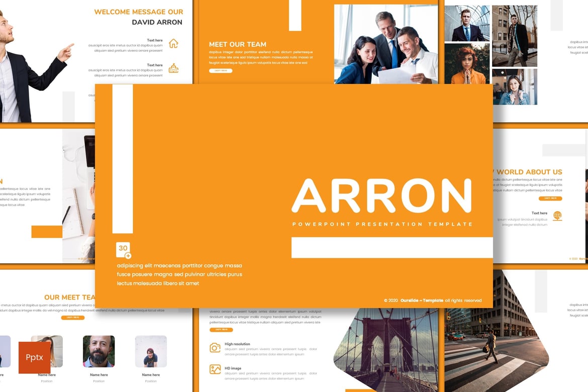 Template PowerPoint Arron - Solusi Presentasi Kreatif dan Profesional