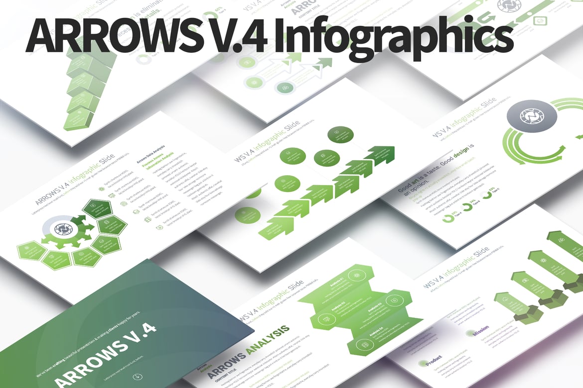 Template PowerPoint Arrows V.4 - Slide Infografis Menarik dan Profesional