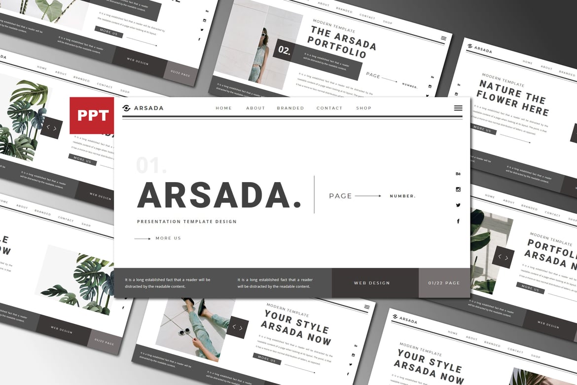 Template Powerpoint ARSADA yang Menarik dan Profesional