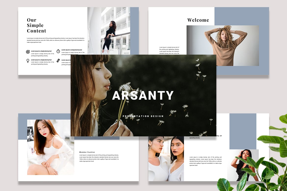 Template Presentasi PowerPoint Arsanty yang Modern dan Kreatif