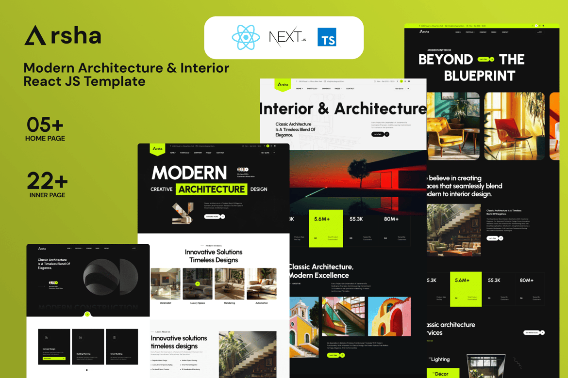 Arsha - Template Website Arsitektur dan Konstruksi Berbasis React
