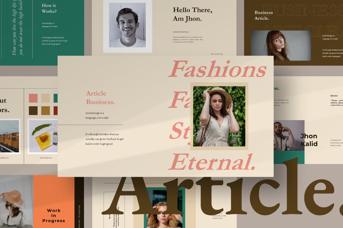 Template PowerPoint Artikel yang Menarik dan Profesional