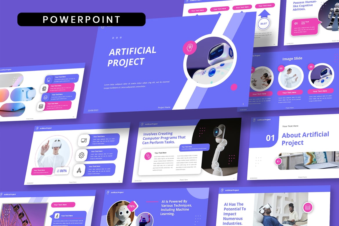 Template Presentasi Bisnis Artificial yang Menarik dan Profesional