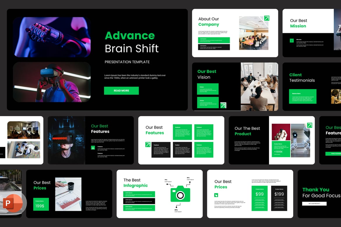 Template Presentasi PowerPoint Kecerdasan Buatan yang Modern dan Profesional