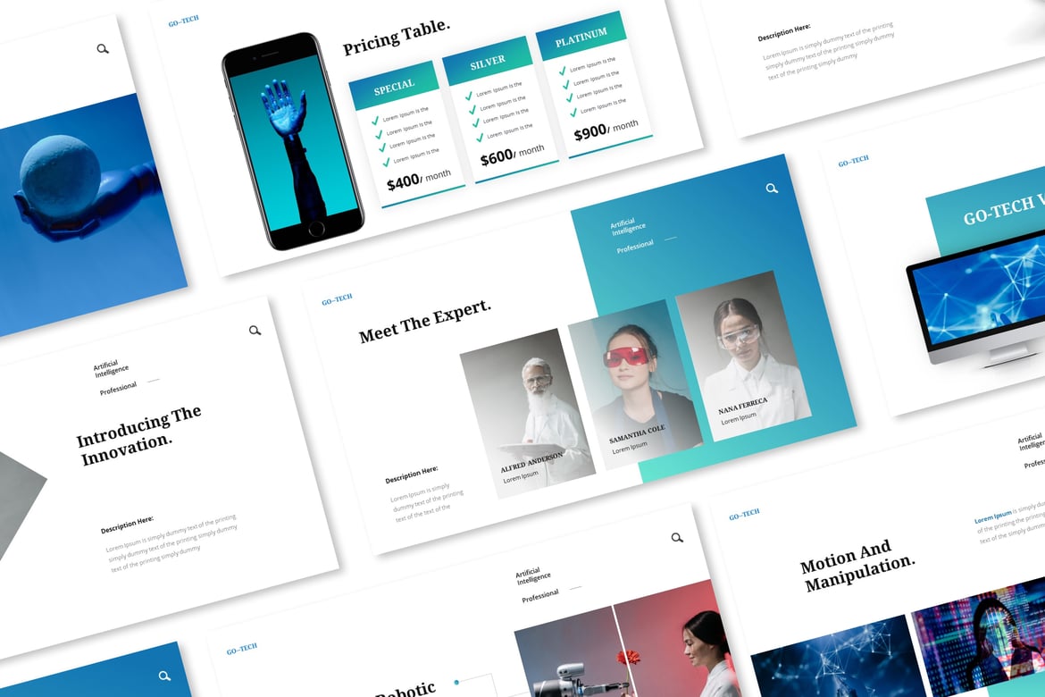 Template Presentasi Powerpoint Kecerdasan Buatan yang Menarik