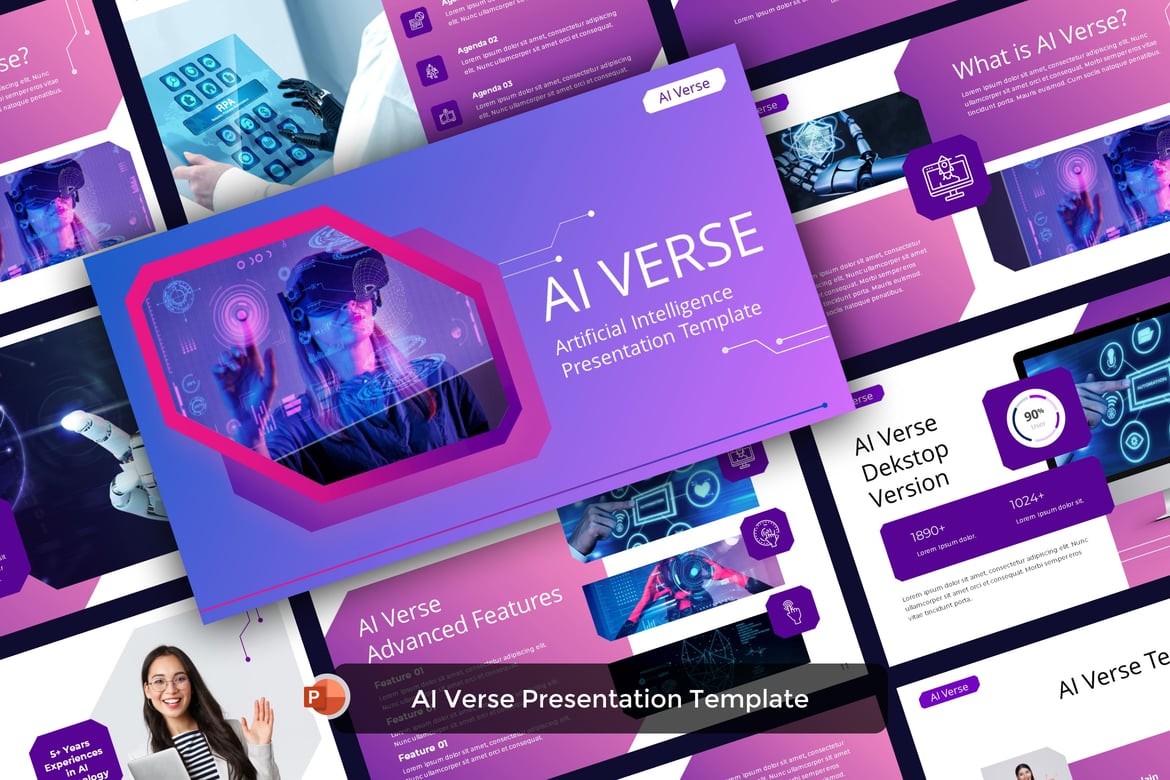 Template Powerpoint Kecerdasan Buatan yang Menarik dan Profesional