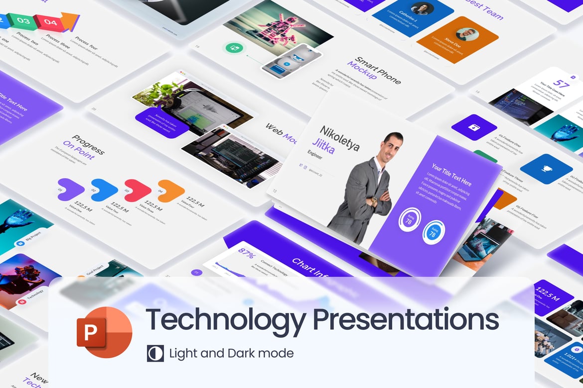 Template PowerPoint Teknologi Kecerdasan Buatan yang Menarik