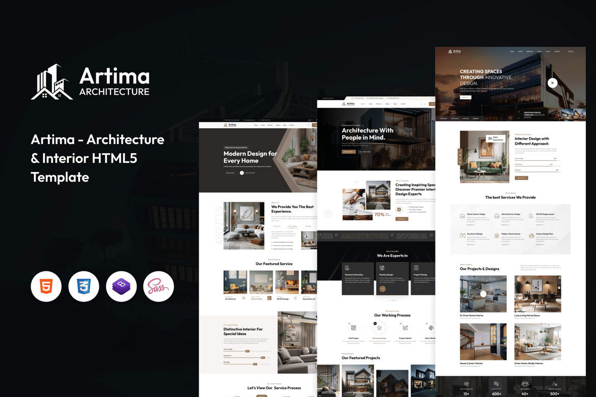 Artima – Template Website Arsitektur Modern & Interior HTML5