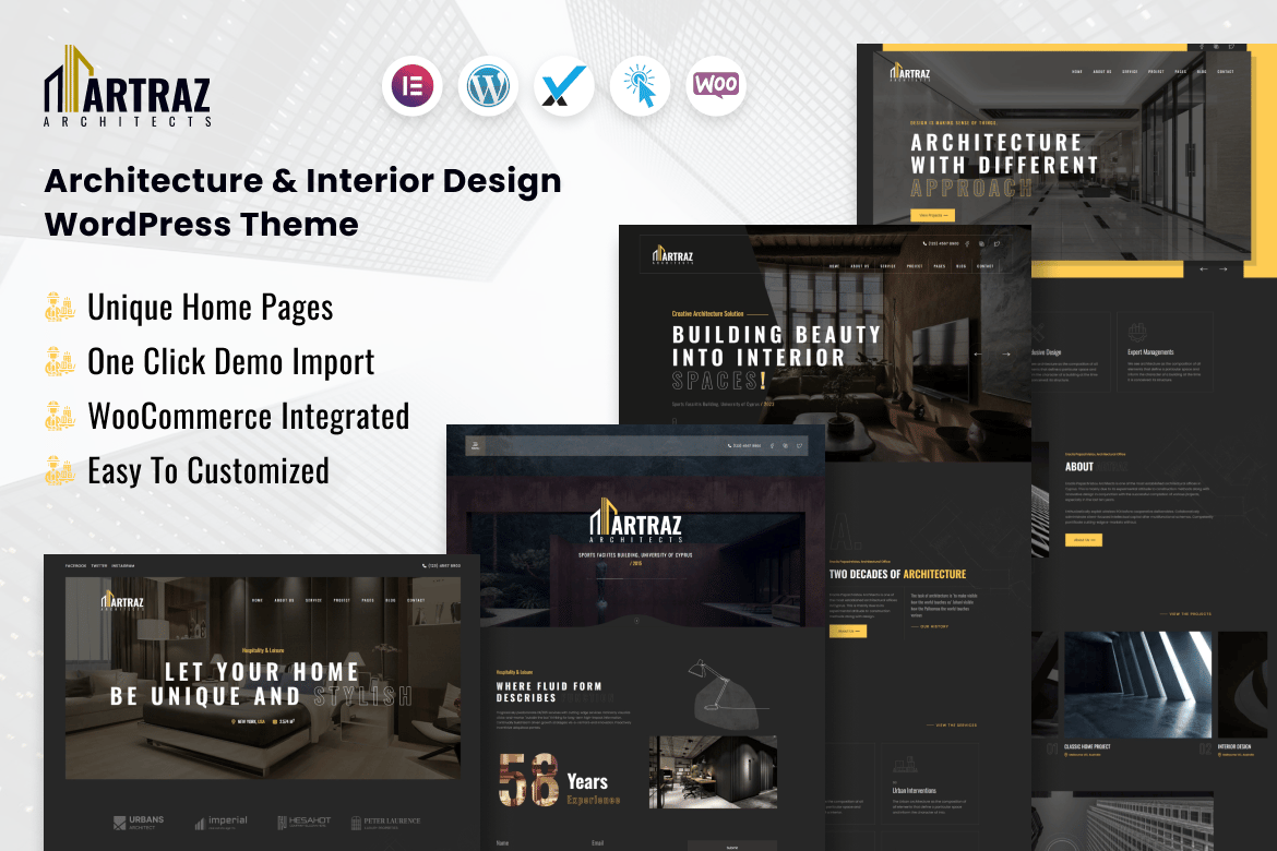 Artraz - Tema WordPress Arsitektur dan Desain Interior yang Modern