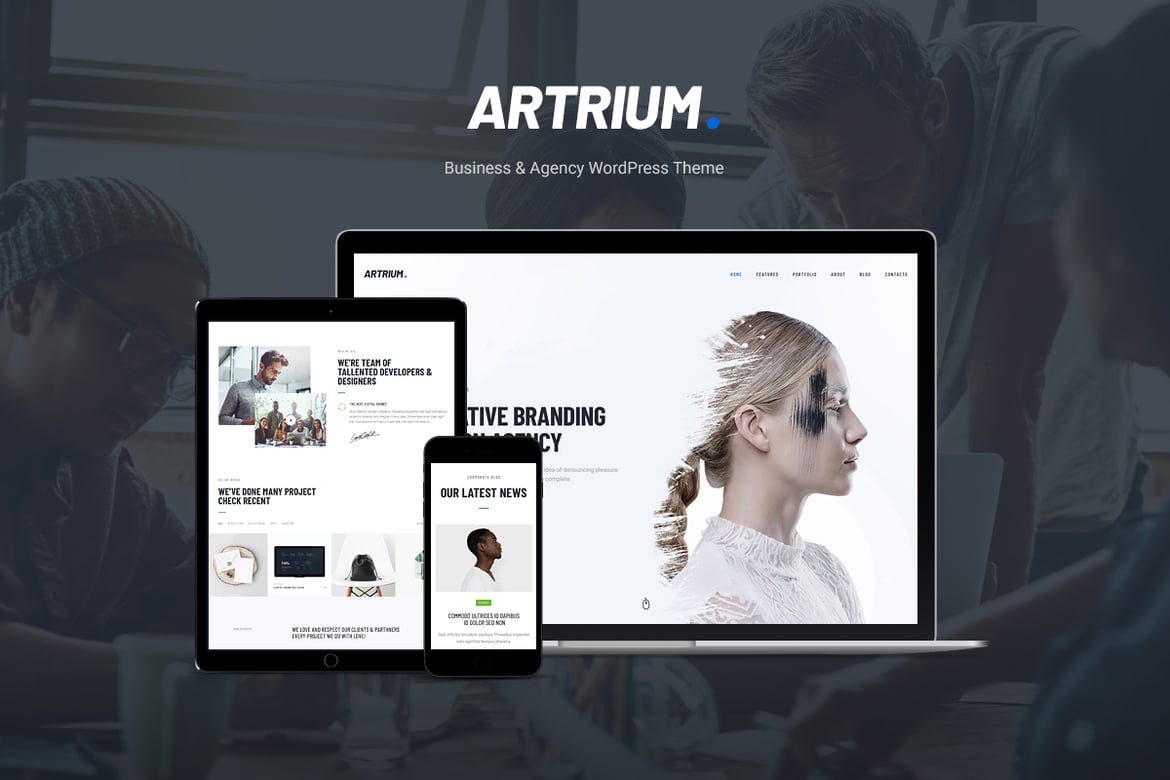 Artrium - Tema WordPress untuk Agensi Kreatif dan Studio Web Modern