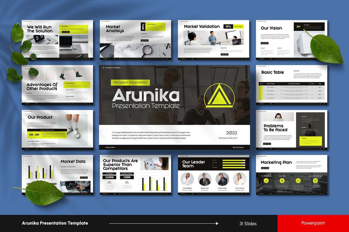 Template Presentasi Powerpoint Arunika yang Serbaguna