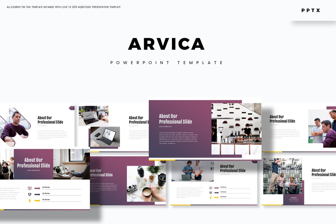 Template PowerPoint Arvica - Solusi Presentasi Multifungsi