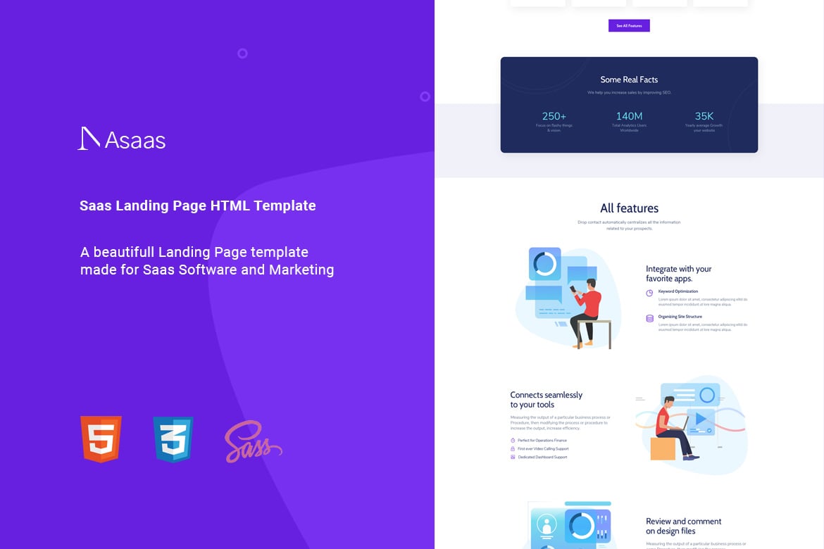 Asaas - Template Website Landing Page HTML yang Menawan