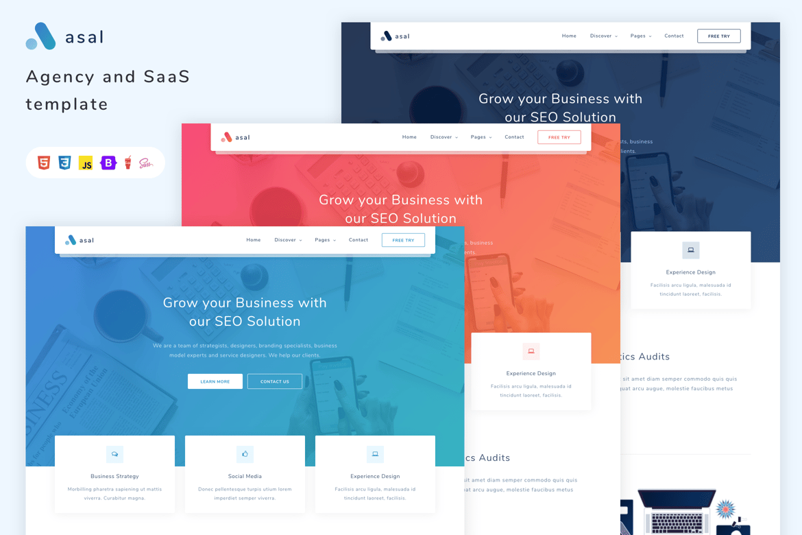 Asal - Template Website untuk Agensi dan SaaS yang Modern