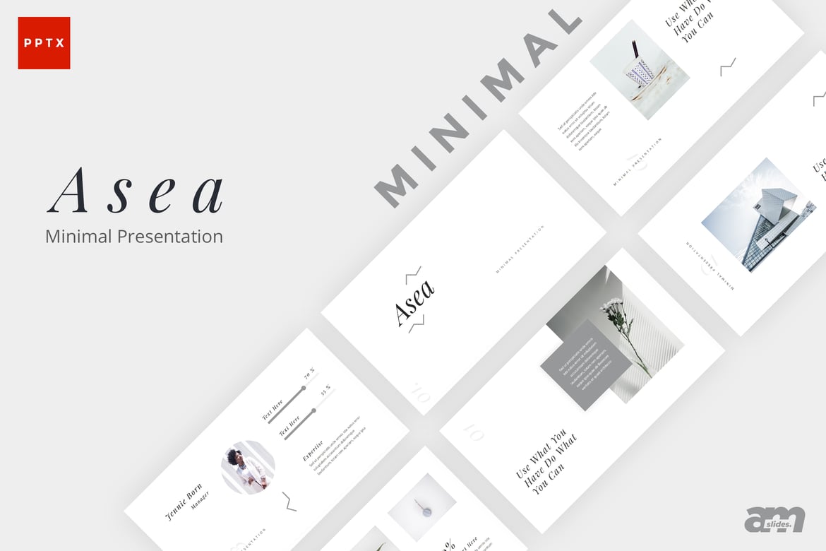 Template PowerPoint Asea yang Minimalis dan Kreatif