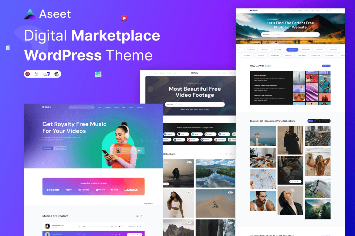 Aseet - Tema WordPress Marketplace Digital yang Menarik dan Responsif