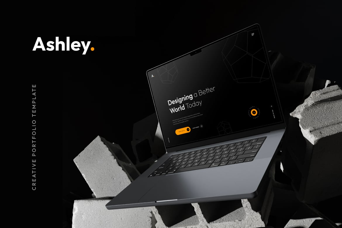 Ashley - Template Website Portofolio Kreatif yang Modern