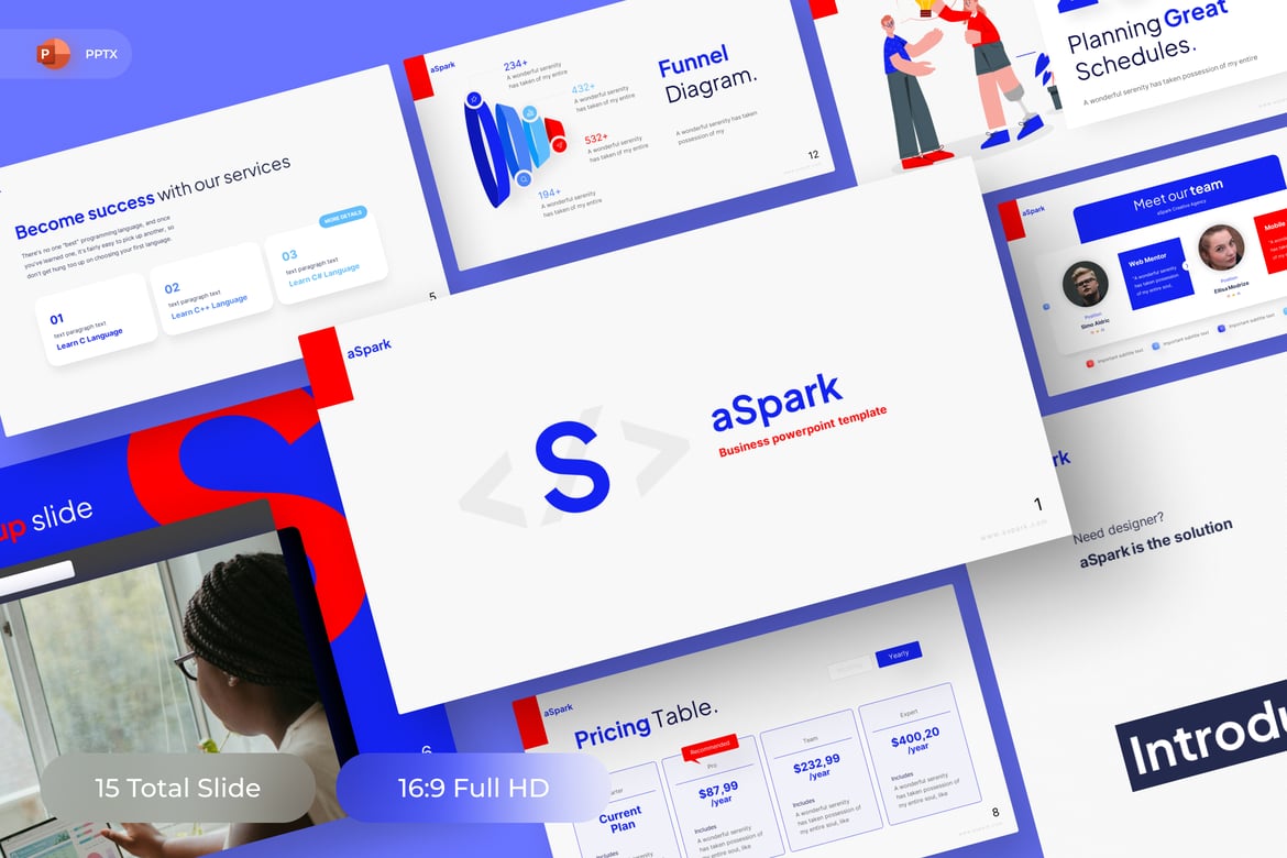 aSpark - Template PowerPoint Bisnis yang Menarik